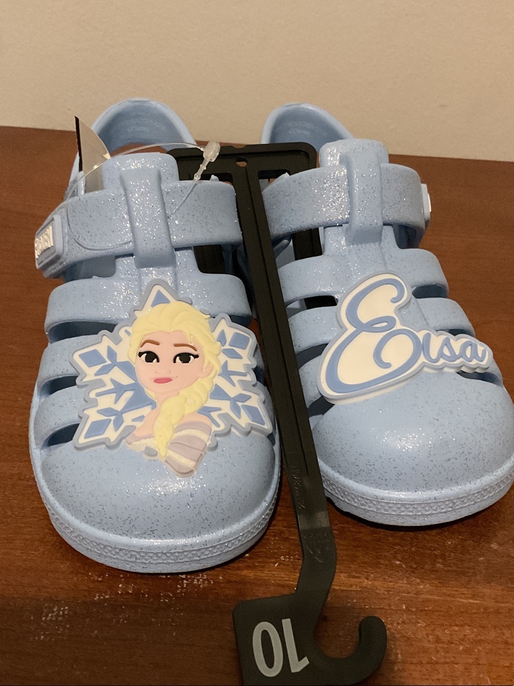 wonder nation Light Blue Glitter Elsa Jelly Sandals